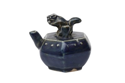 Lot 579 - A KOREAN BLUE-GLAZED 'SQUIRREL' WATER DROPPER