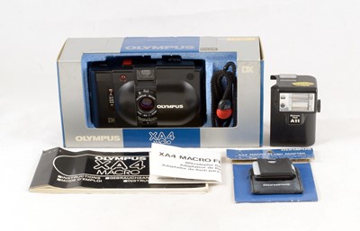 Lot 55 - A Rare Olympus XA4 Macro Outfit.