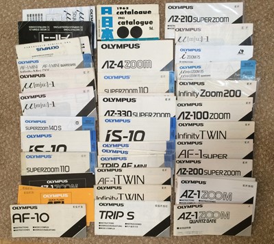 Lot 152 - Approx 40 Instruction Books for Olympus Compact Cameras.