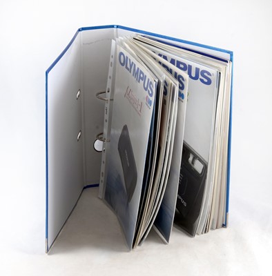 Lot 159 - Folder with Over 30 Olympus Compact Camera & Other Brochures