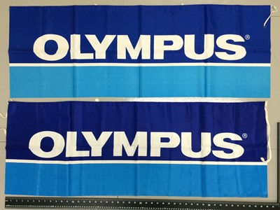 Lot 86 - A Pair of Large Hanging Olympus Banners.