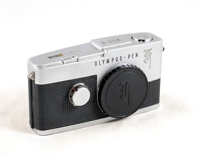 Lot 118 - Early Olympus "Gothic" Pen F Half Frame Body (Double Stroke).
