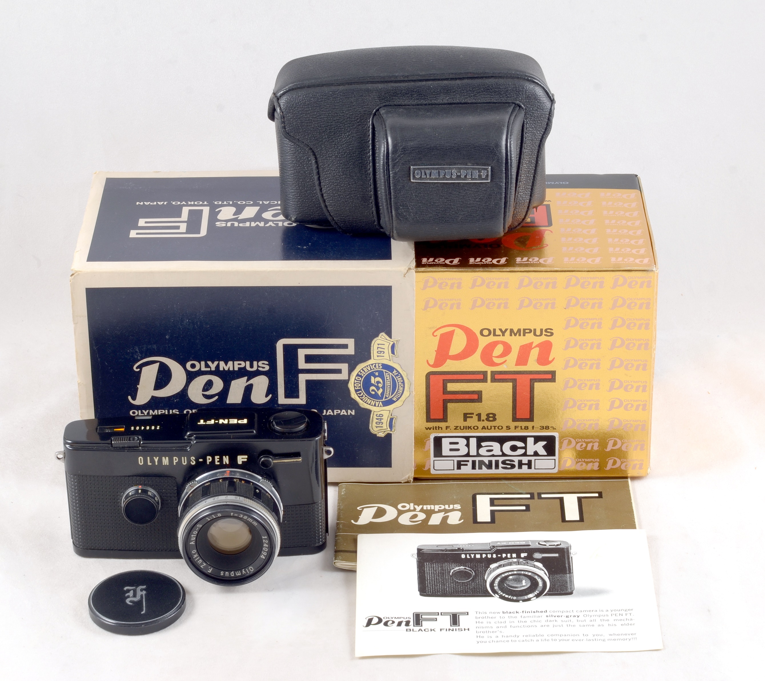 Lot 124 - A Rare Black Olympus Pen FT & f1.8 38mm Lens.
