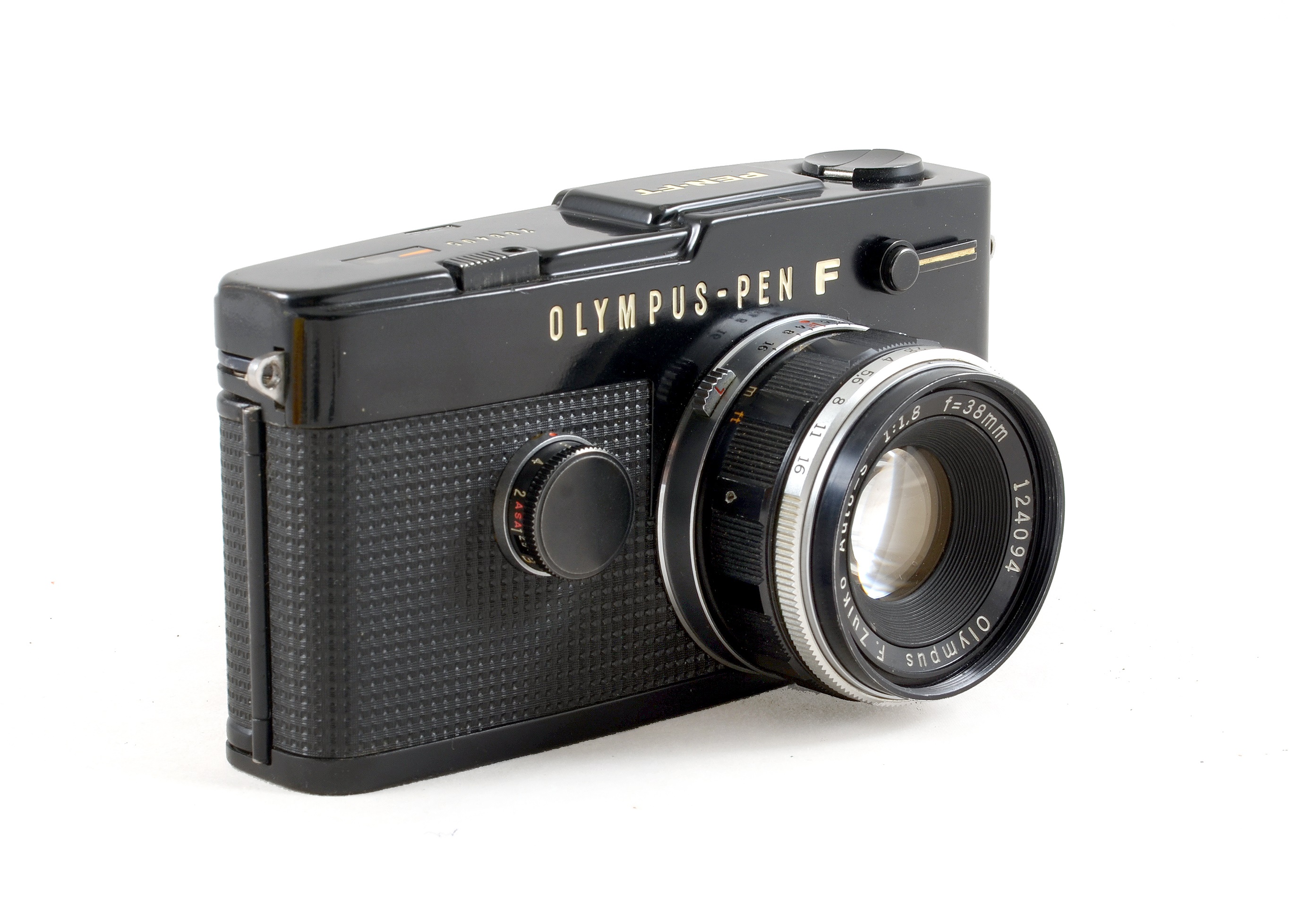 Lot 124 - A Rare Black Olympus Pen FT & f1.8 38mm Lens.