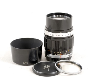 Lot 130 - A Scarce Olympus Pen F 70mm f2 Auto T Lens.
