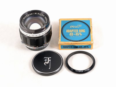 Lot 136 - A Fast Olympus Pen F 42mm f1.2 Lens.