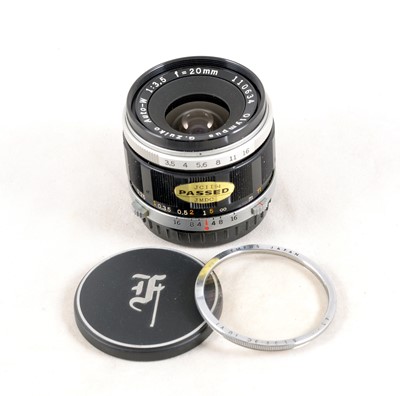 Lot 138 - An Olympus Pen F 20mm f3.5 Lens.