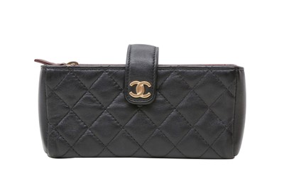 Lot 648 - Chanel Black Quilted Mini Pouch