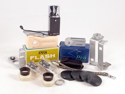 Lot 149 - A Selection of Olympus Pen Accessories, inc Lens Hoods & Caps etc.
