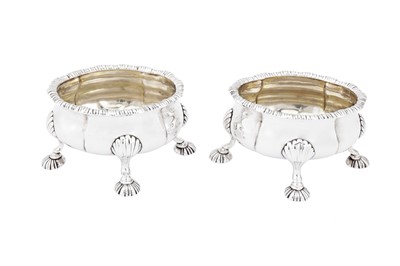Lot 658 - A pair of George II sterling silver salts, London 1755 by David Hennell