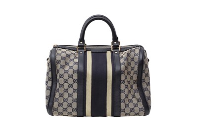 Lot 216 - Gucci Beige Monogram Web Boston Bag