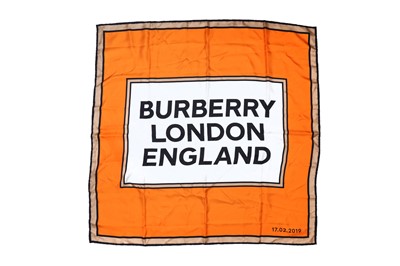 Lot 410 - Burberry 'London England' Silk Print Scarf