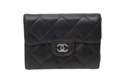Lot 825 - Chanel Black CC Flap Card Holder