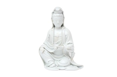 Lot 38 - A CHINESE DEHUA FIGURE OF GUANYIN