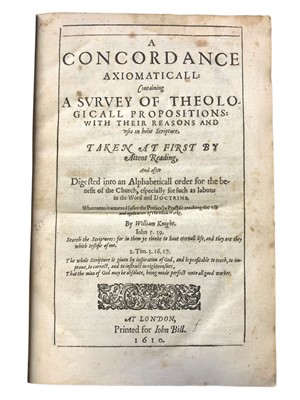 Lot 32 - Knight.Concordance Axiomaticall, 1610