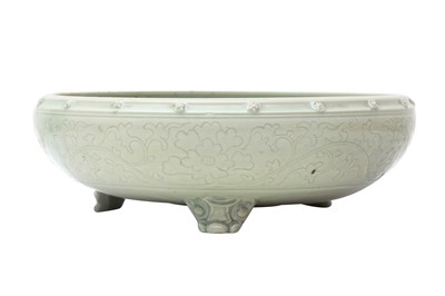 Lot 30 - A CHINESE CELADON-GLAZED INCENSE BURNER