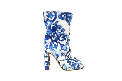 Lot 210 - Dolce & Gabbana Majolica Print Boot - Size 37.5