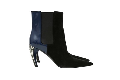 Lot 736 - Louis Vuitton Black Embellished Ankle Boot - Size 36.5
