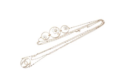 Lot 599 - Chanel CC Logo Double Strand Camelia Necklace