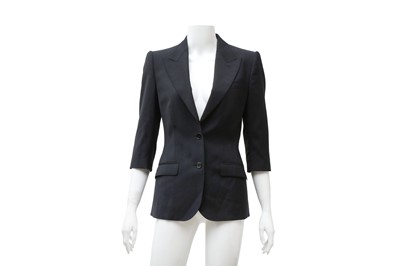 Lot 330 - Dolce & Gabbana Midnight Blue Wool Jacket - Size 38
