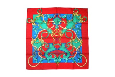 Lot 278 - Hermes 'L'instruction Du Roy En L'exercice De Monter a Cheval' Silk Print Scarf