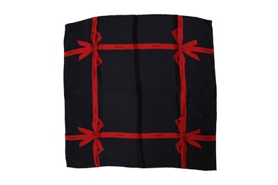 Lot 261 - Chanel Logo Ribbon Gift Wrap Silk Print Scarf