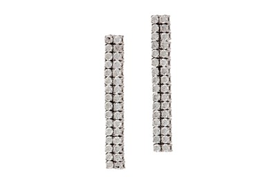 Lot 144 - A pair of diamond earrings
