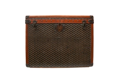 Lot 456 - Goyard Black Goyardine Monogram Hat Trunk