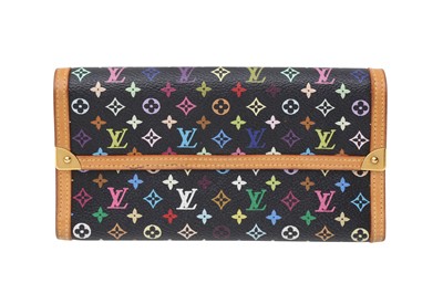 Lot 667 - Louis Vuitton x Murakami Black Multicolor Long Wallet