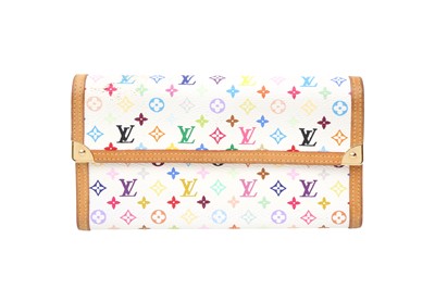 Lot 144 - Louis Vuitton x Murakami White Multicolore Long Wallet