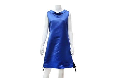 Lot 202 - Yves Saint Laurent Blue Silk Evening Dress - Size 40