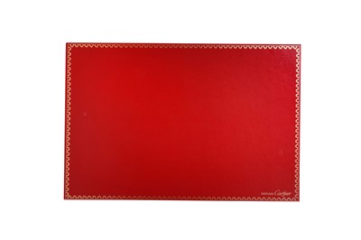 Lot 301 - Cartier Parfums Burgundy Leather Desk Pad