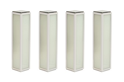 Lot 693 - A SET OF FOUR CONTEMPORARY WALL LIGHTS