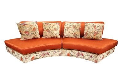 Lot 750 - A CONTEMPORARY CURVED MODULAR SOFA