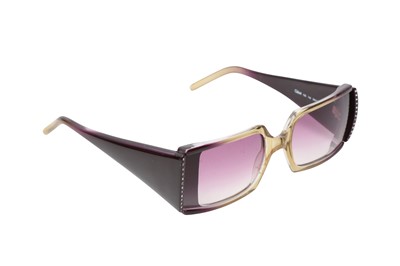 Lot 324 - Chloe Purple Square Crystal Sunglasses