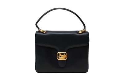 Lot 341 - Celine Navy Carriage Box Top Handle Bag