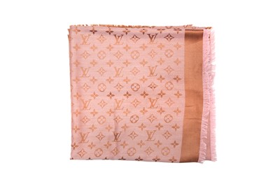 Lot 247 - Louis Vuitton Pink Classique Monogram Shawl