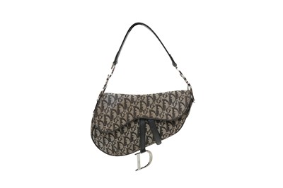 Lot 348 - Christian Dior Blue Monogram Saddle Bag