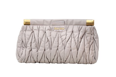 Lot 374 - Miu Miu Putty Matelasse Clutch