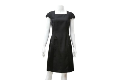 Lot 746 - Yves Saint Laurent Black Wool Panel Dress - Size 40