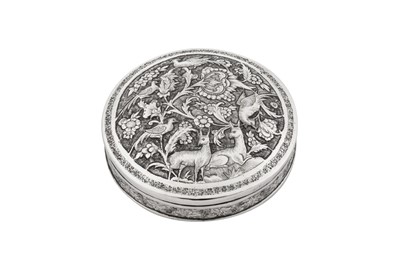 Lot 210 - A mid-20th century Persian (Iranian) silver box, Isfahan circa 1950