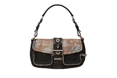 Lot 850 - λ Prada Black Python Shoulder Bag