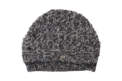 Lot 367 - Chanel Grey Cashmere Sequin Beanie