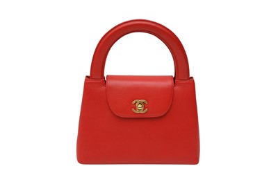 Lot 287 - Chanel Red Top Handle Mini Kelly Bag
