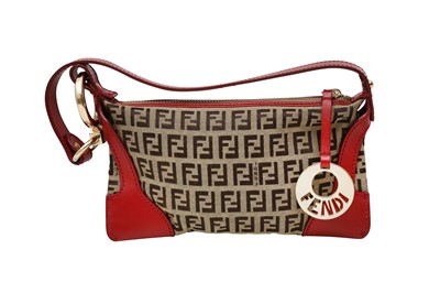 Lot 277 - Fendi Red Zucchino Chef Mini Shoulder Bag