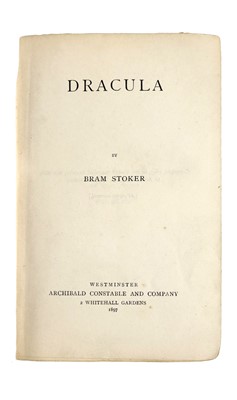 Lot 213 - Stoker (Bram) Dracula, first ed. first issue. 1897