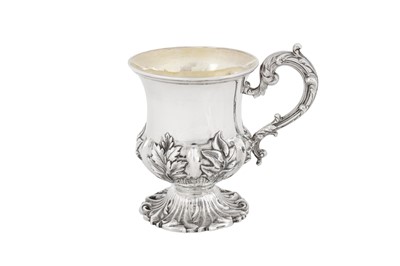 Lot 383 - A Victorian sterling silver christening mug, London 1837 by messrs Barnard