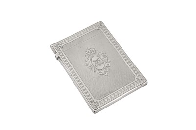 Lot 27 - A Victorian sterling silver card case, Birmingham 1871 by George Unite