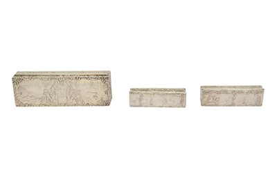 Lot 81 - A LATE 19TH CENTURY DUTCH SILVER BOX, IMPORT MARKS FOR SHEFFIELD 1893 BY SAMUEL BOYCE LANDECK
