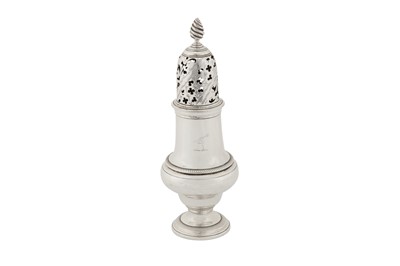 Lot 455 - A George III sterling silver sugar caster, London 1765 by John Delmester